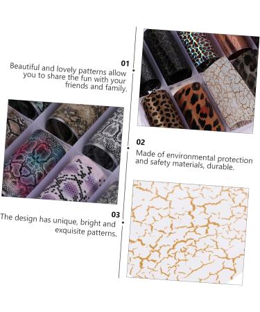 2 Boxes Nail Transfer Stickers Leopard Nail foil Nail Kits calcomanias para u as Snake Nail foil Transfer Stickers Nail Decoration Nail Decor Accessory Classic Nail Stickers Assorted Color 50X4X0.1CM - Buy Online on GoSupps.com