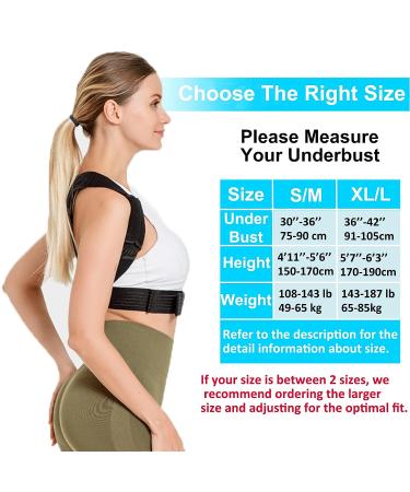 Adjustable Posture Corrector for Women & Kids - Breathable Upper Back Brace for Pain Relief - Large Size 36''-42 - Buy Online on GoSupps.com