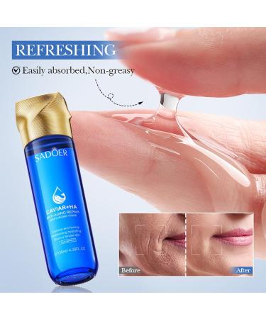 Caviar Essence & Hyaluronic Acid Skincare Set Skin Care Set Face Care Set For Women With Face Cream Toner Cleanser Eye Cream Face Mask Skin Care Routine Pamper Gift Set For Her - Buy Online on GoSupps.com