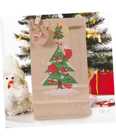 TINEASUR 1 Set DIY Advent Calendar Bags Christmas Tree Decorations Santa Bags Christmas Calendar Bags Rope As Shown 18.00X9.00X1.00CM - Buy Online on GoSupps.com