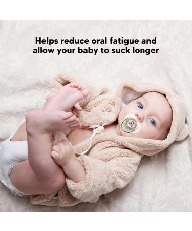 Soft Silicone BPA-Free Baby Pacifier with Chain Clip | Night Sneaker for 6-18 Months | Essentials for Premature Babies | White Strass Bling - Buy Online on GoSupps.com