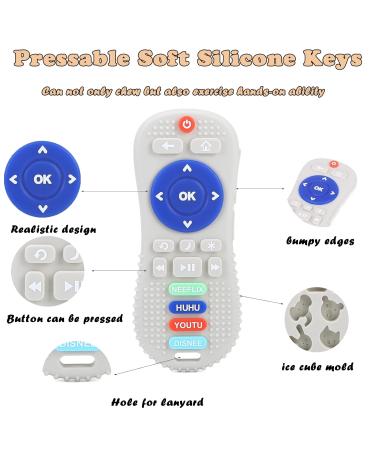 2-Pack Silicone Baby Teething Toys | Pressable Remote Control Shape | Boys Girls Chew Toys | Relief for 3+ Months - Buy Online on GoSupps.com