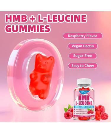 HMB and Leucine Gummies for Men & Women 3000mg Leucine HMB Amino Acids Supplement for Muscle Growth Muscle Relief and Workout Recovery Sugar-Free Raspberry Flavor 60 Count Raspberry 60 Count (Pack of 1) - Buy Online on GoSupps.com