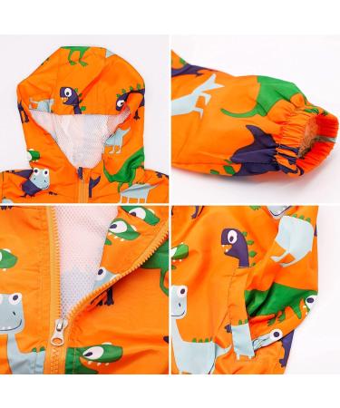 JinBei Toddler Kids Hooded Jacket | Waterproof Windbreaker | Cartoons | 1-7 Years | Yellow - Buy Online on GoSupps.com