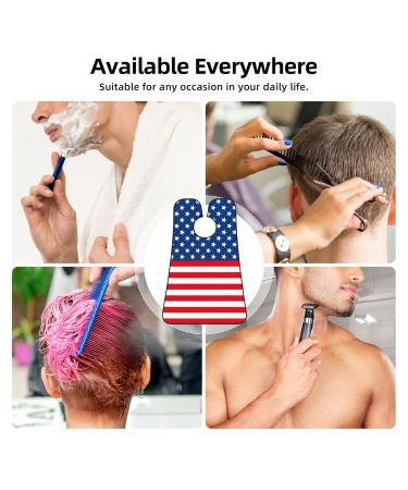 USA Flag Beard Shaving Bib - Hair Catcher Apron for Men | International Shipping Available - Buy Online on GoSupps.com