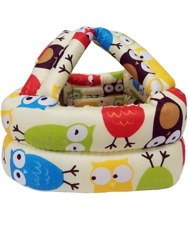 IULONEE Baby Infant Toddler Safety Helmet - Adjustable Protective Headguard for Running, Walking, Crawling - Beige Owl Design - Buy Online on GoSupps.com