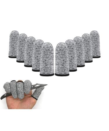Finger Cots Cut Resistant Protection Thumb Protector Finger Covers for Cuts Reusable and Durable Finger Sleeve Protectors for Kitchen Work Instrument Sculpture Supplies(10 Pcs)