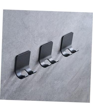 Osaladi 12-Pc Razor-Free Bathroom Hooks | Decorative Wall Hook for Cabinets | Child-Safe Aluminum | Black | Efficient Space-Saving Solution - Buy Online on GoSupps.com