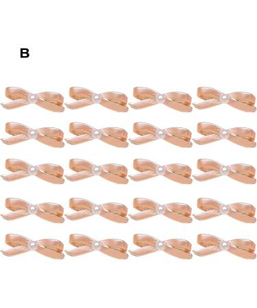 YOXIER Lightweight Nail Accessories 20 Pcs Art Bow Shape Faux Pearl Decor Colorfast Reusable Stainless Decoration Charm Jewelry Kawaii Diy Long-lasting Pink A A Pink - Buy Online on GoSupps.com