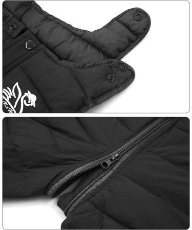 Panegy Kids Snow Pants | Water-Resistant Insulated Winter Bib Overalls 3-4 Years Black - Buy Online on GoSupps.com