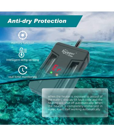 Hygger 150W Aquarium Heater | Submersible Double Quartz, Explosion-Proof for 1030 Gallon Freshwater & Saltwater Tanks - Buy Online on GoSupps.com