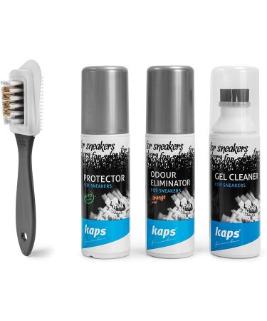 Kaps Sneaker Travelling Cleaning Set Complete Sneaker Clean and Care Kit Shoe Care Set for Sneakers Footwear Cleaning Kit with Travel Bag - Buy Online on GoSupps.com