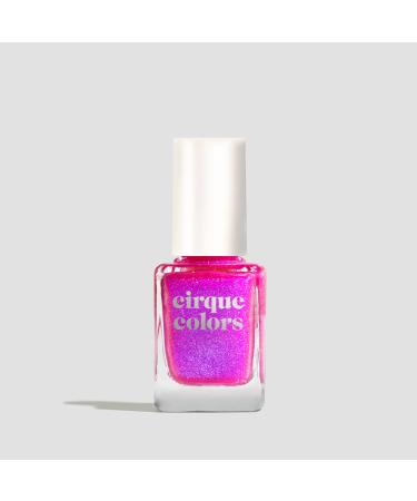 Cirque Colors C'est Chic - Hot Pink Holographic Color-Shifting Aurora Shimmer Nail Polish - 0.37 Fl Oz (11 mL) - Vegan & Cruelty-Free