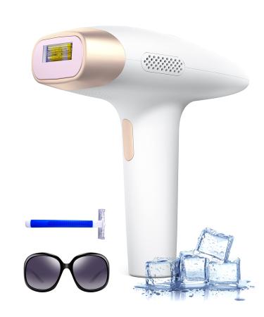 IPL Hair Removal for Permanent,999,999 Flashes Painless Laser Hair Remover with Ice Cooling Care Function and 9 Energy Levels, Hair Removal Device for Men,Women