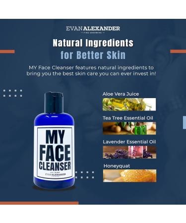 Evan Alexander Grooming MY Face Cleanser 4 oz - Gentle Effective Skincare for All Skin Types - International Shipping Available - Buy Online on GoSupps.com