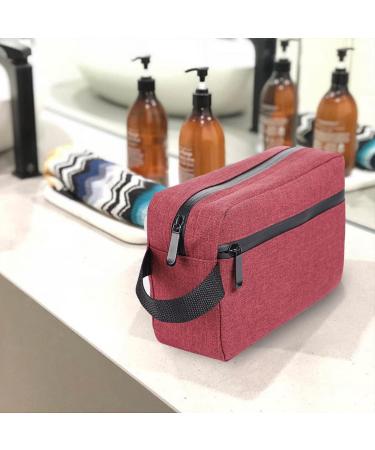 Etercycle Men's Waterproof Toiletry Bag - Portable Travel Wash Bag and Cosmetic Organizer - Gym Shaving Shower Dopp Kit with Handle (Wine Red) - Buy Online on GoSupps.com
