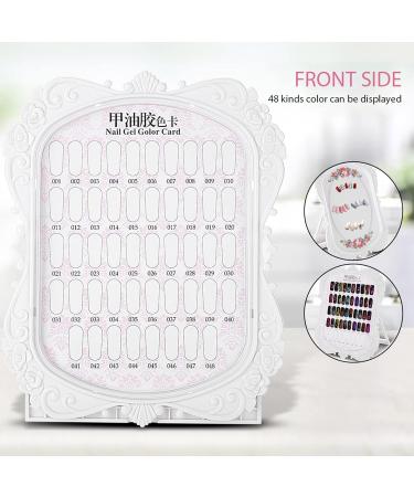 Nail Art Display Stand Tips Display Stand Rack Holder for Beauty Personal Care Floral Design 48 Colors Nail Polish Gel Card Nail Art Practice Tool - Buy Online on GoSupps.com