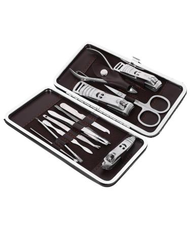 12 Piece Nail Care Set Manicure Kit Trimmer Nail Clippers Stainless Steel Manicure Tools Professional Nail Kit Stainless Steel Set Nail Suite 12-Piece Set