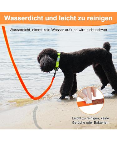 X Xben Waterproof Tow Lines for Dogs - 30m Rubberized Drag Line with Lockable Carabiner - Durable Dog Leash for Medium-Sized Dogs - Robust Training Line with Hand Loop - Neon Orange - Buy Online on GoSupps.com