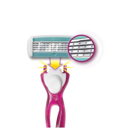 BIC Soleil Click 5 Women's Disposable Razor - 5 Blade with 1 Handle and 10 Cartridges for Smooth Shave - Buy Online on GoSupps.com