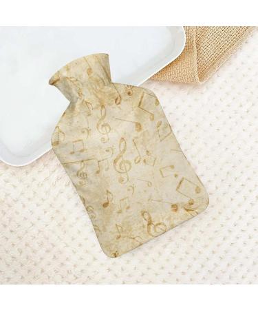 Hot Water Bottle with Lid | Musical Notes Rubber Bag for Pain Relief Cramps & Therapy | International Shipping Available - Buy Online on GoSupps.com