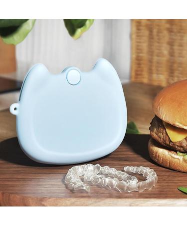 Visiblurry Orthodontic Retainer Case - Durable Mouth Protection Case with Snap Lock for Retainers & Dentures - Blue - Buy Online on GoSupps.com