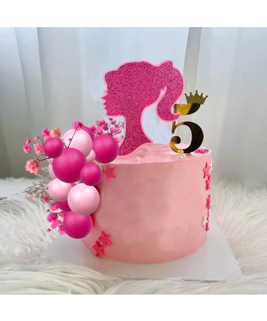 22 PCS Hot Pink Girl Cake Toppers for Wedding, Birthday, Baby Shower - Girl Theme Party Decoration Supplies - Buy Online on GoSupps.com
