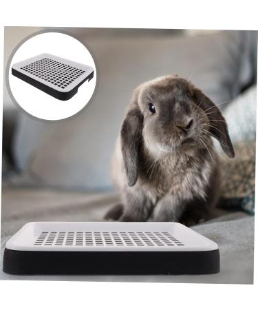 FOMIYES Box Hamster Toilet Tub Tray for Bathtub Indoor Rabbit Cage Large Guinea Cage Guinea Pig Pp Small Pet 24.5X19.5X3CM Black - Buy Online on GoSupps.com