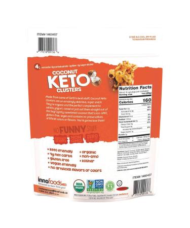 Organic Coconut Keto Clusters with Pecans, Almonds & Pumpkin Seeds - Pack of 2 - Buy Online on GoSupps.com