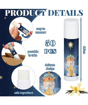 50 Pcs Christmas Nativity Lip Balm Gifts Bulk Christmas Beauty Stocking Stuffers Gift Basket Stuffers Christian Religious Holiday Party Mini Gifts for Clients Salon Xmas Treat Goodie for Women Men Jesus - Buy Online on GoSupps.com