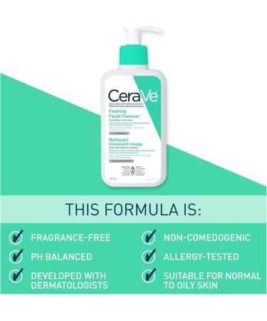 CeraVe FOAMING Face Cleanser Gentle Face Wash with Hyaluronic Acid Niacinamide Ceramides & Moisturizing Cream Travel Size Daily Face and Body Moisturizer for Normal to Dry Skin Face Cleanser + SKIN_MOISTURIZER 360600053475 237 ml (Pack of 1) - Buy Online on GoSupps.com