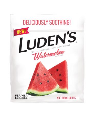 Luden's Sore Throat Drops for Minor Sore Throat Relief Watermelon 90 Count