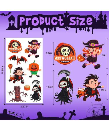 Halloween Temporary Tattoos for Kids - Waterproof Fake Stickers, Activities & Parties Favors for Toddlers, Children - 20 Sheets - Buy Online on GoSupps.com
