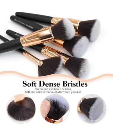 Zoreya Premium Makeup Brush Set - 16 Piece Brush Kit for Foundation, Powder, Blush, and Eye Shadows - Cruelty-Free Synthetic Brushes for Flawless Makeup Application - Buy Online on GoSupps.com
