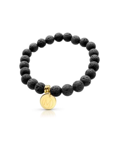 Lava Stone Bracelets Lava Rock Essential Oil Anxiety Diffuser Bracelet Versatile Elastic Aromatherapy Bracelet for Men & Women 100% Natural & Authentic Semi-Precious Stone Healing Bracelet