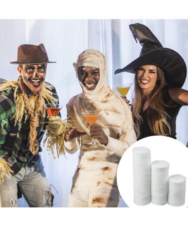 24 Rolls White Halloween Gauze Stretch Bandage - 5 Yards Mummy Wrap for Cosplay Costume Accessories & Zombie Props - Buy Online on GoSupps.com