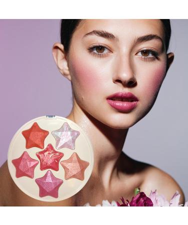 Shimmer Highlighter Blush - Long Lasting Shimmer Face Palette 6 Colors Makeup Tools For Traveling School Company Dating Home And Bar Pochy 01 - Buy Online on GoSupps.com