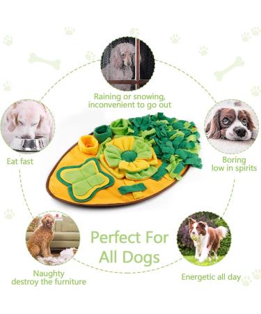 Amzeeniu Sniffing Carpet & Snuffle Mat for Cats & Dogs | Interactive Leaf-Shaped Puzzle Toy for Smell Training & Intelligence Development - International Shipping Available - Buy Online on GoSupps.com