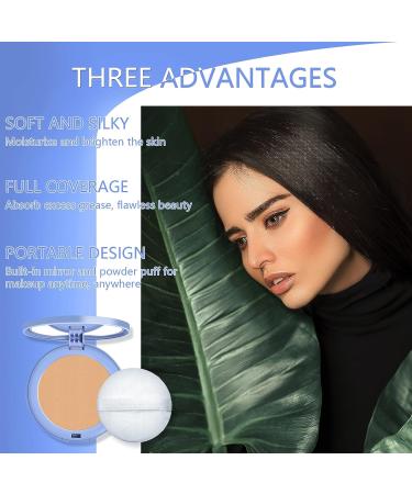 DAGEDA Oil Control Face Pressed Powder - Matte Waterproof Setting Powder for Flawless Lightweight Makeup | Pure Beige 03 - Buy Online on GoSupps.com