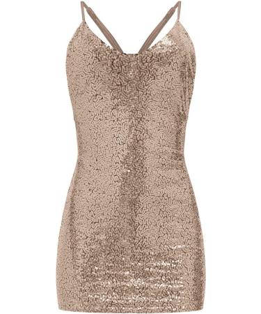 Shop Hanxiulin Women's Long Sleeve Festive Cocktail Dresses | Sequin & Leisure Styles in Khaki - Buy Online on GoSupps.com