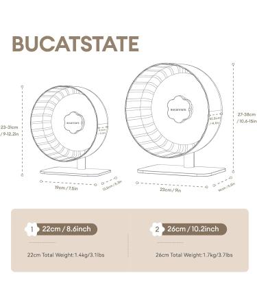 Super-Silent 26cm Hamster Exercise Wheel for Small Pets | BUCATSTATE Starlight-2.0-Transparent - Buy Online on GoSupps.com