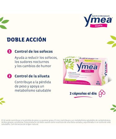 YMEA Silueta - Tratamiento Menopausia Doble Acci n | Control Sofocos y Silueta | 64 C psulas Sin Estr genos - Env o Internacional - Buy Online on GoSupps.com