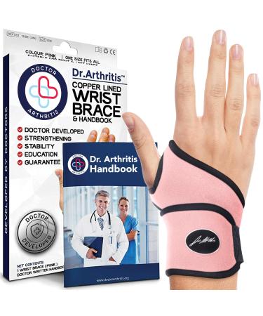 Dr.Arthritis of doctors designed light wrist bandage wrist support/tendonitis Bandage/carpal tunnel rail hand bandage right/left pink single pack pink single pack