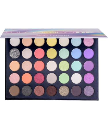 Beauty Glazed 35 Colors Eyeshadow Palette Highly Pigmented Matte and Shimmer Blendable Glamorous Waterproof Long-Lasting Eye Shadow Powder Cosmetics Palette Pigment Eye Shadow - Buy Online on GoSupps.com