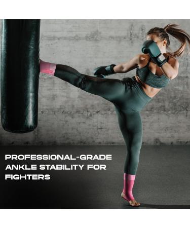 Ankle Brace for Men Women & Youth - Superior Sprained Ankle Support Sleeve for Running & Sports - Pink L/XL Compression Stabilizer & Wrap Support - Buy Online on GoSupps.com