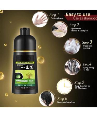 Yaguan Herbal Shampoo Yaguan Herbal Blackening Shampoo Yaguan Dark Brown Dew Shampoo 3 In 1 Black Hair Dye Shampoo Korea Yaguan Black Hair Shampoo In 5 Minutes For Women Men (Black) - Buy Online on GoSupps.com