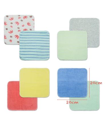 Buy Pfimigh Baby Terry Washcloths 8 Cotton Baby Towels Gift Set for Newborns | Soft Absorbent & Stylish 20x20cm - Buy Online on GoSupps.com