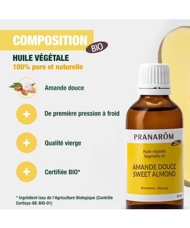 Buy Organic Sweet Almond Vegetable Oil 50ml - Pranar m | Enhanced Skin & Hair Benefits | International Shipping - Buy Online on GoSupps.com