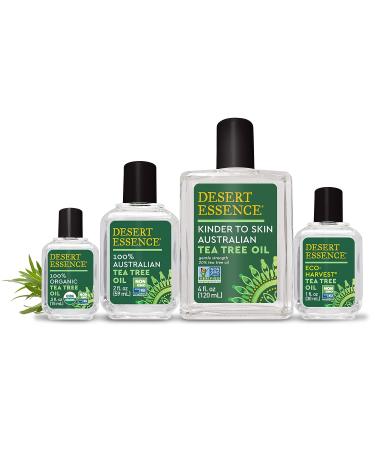 Desert Essence Organic Tea Tree Oil 0.5 fl oz - Antiseptic, Deep Cleansing, Therapeutic Grade Skincare for All Skin Types - Acne Treatment, Paraben-Free - Buy Online on GoSupps.com
