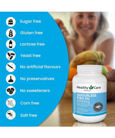 Healthy Care Odourless Fish Oil 2000mg 400 Soft Capsules - Buy Online on GoSupps.com